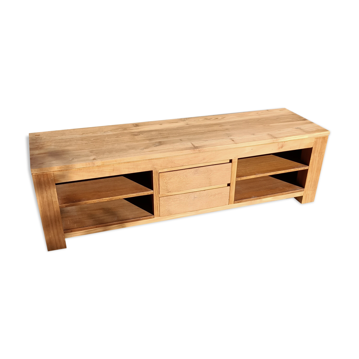 TV stand in solid teak
