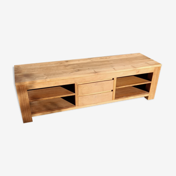 TV stand in solid teak