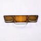 Vintage wooden coat rack with chrome hooks