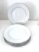 6 flat plates in white porcelain