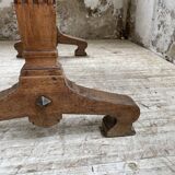 Walnut and tile bistro table 1890