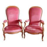 Pair of Voltaire armchairs