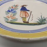 Old henriot quimper plate / breton character