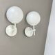Set of Two white Ball Wall Lights by E. R. NEELE for Temde, Switzerland, 19