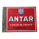 Old enamelled plate "antar l'huile de france" 45x54cm 1950