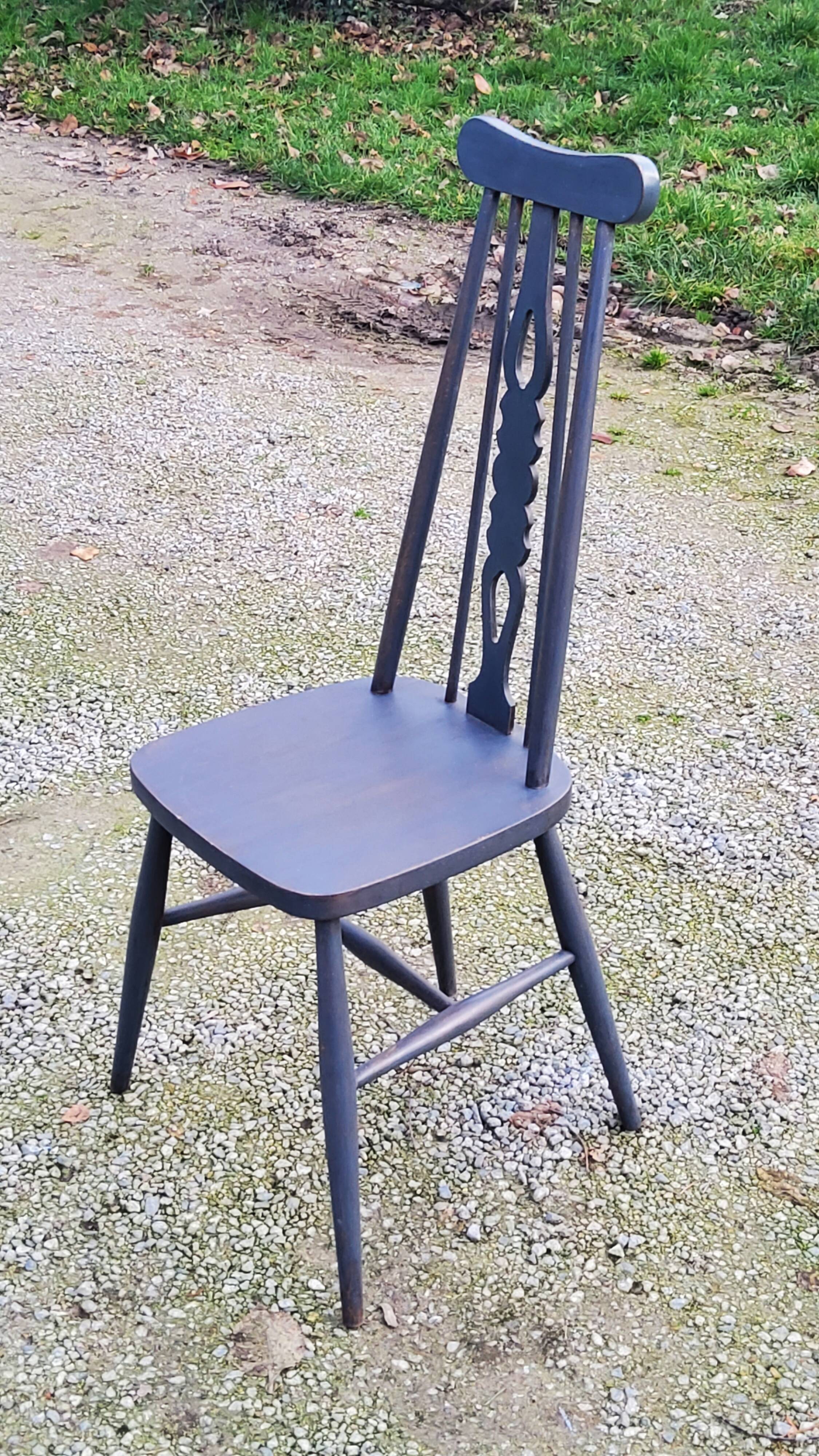 Scandinavian style chair from the 50s with gray patina