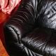 Leather Sloop sofa by Michel Ducaroy for Ligne Roset, France, 1970.