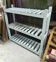 Old Turquoise storage shelf 108x31x108cm shabby chic India