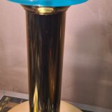 Lampe chrome et or 1980