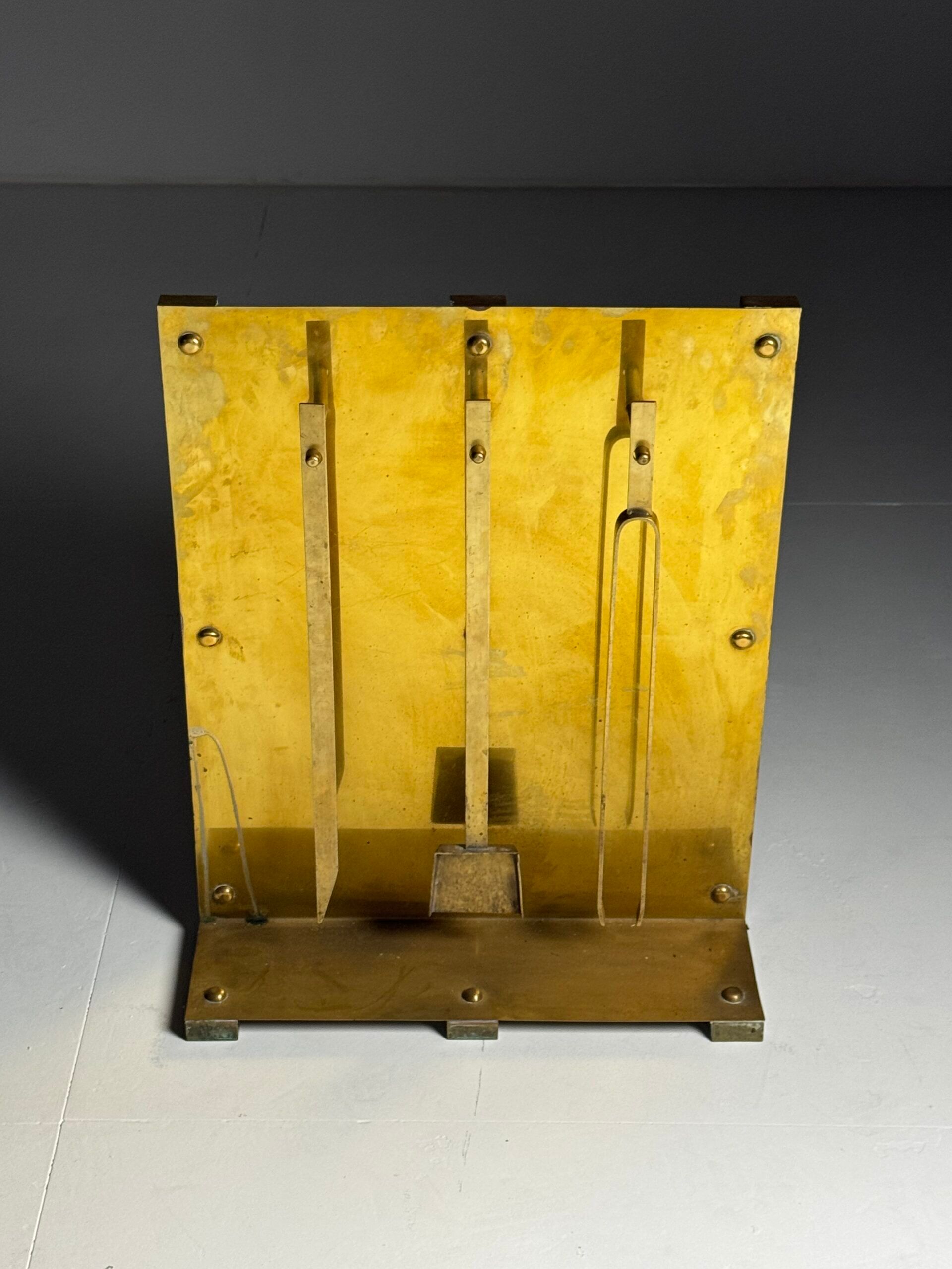 Brass fireplace set 1960s