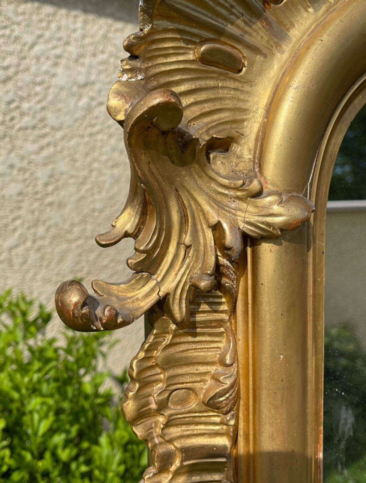 Gold fireplace mirror 184x120cm