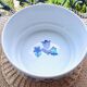 Dish salad bowl 70s porcelain blue flowers