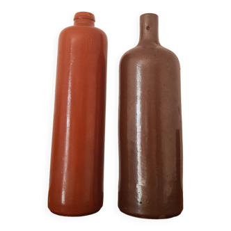 Lot de 2 bouteilles en gres