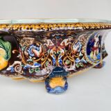 Gien earthenware jardinière, Renaissance model, 20th century.