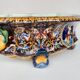 Gien earthenware jardinière, Renaissance model, 20th century.