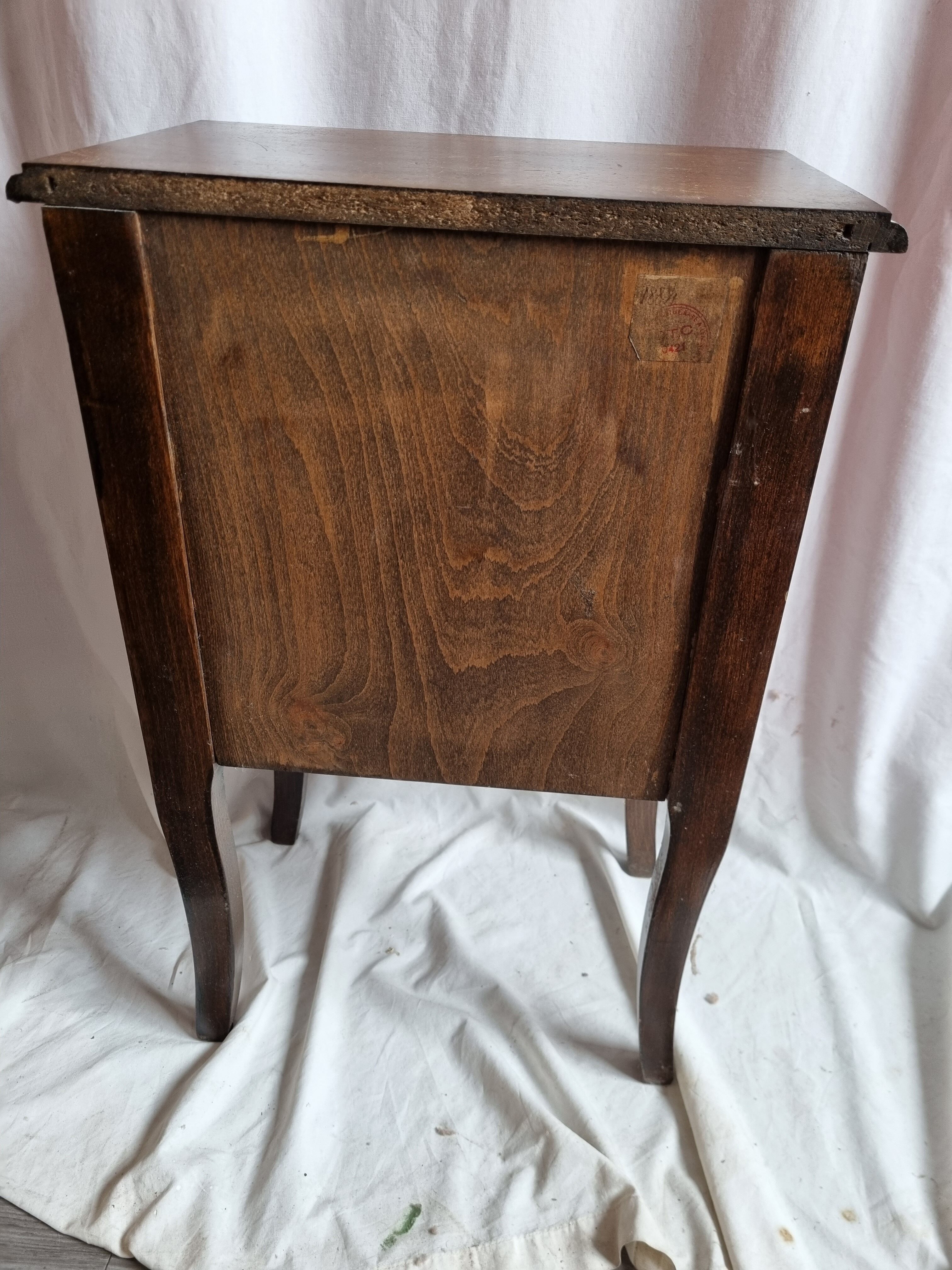 Solid oak nightstand, 1970