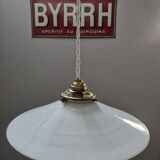 Suspension/baladeuse ancienne opaline blanche art déco 1930
