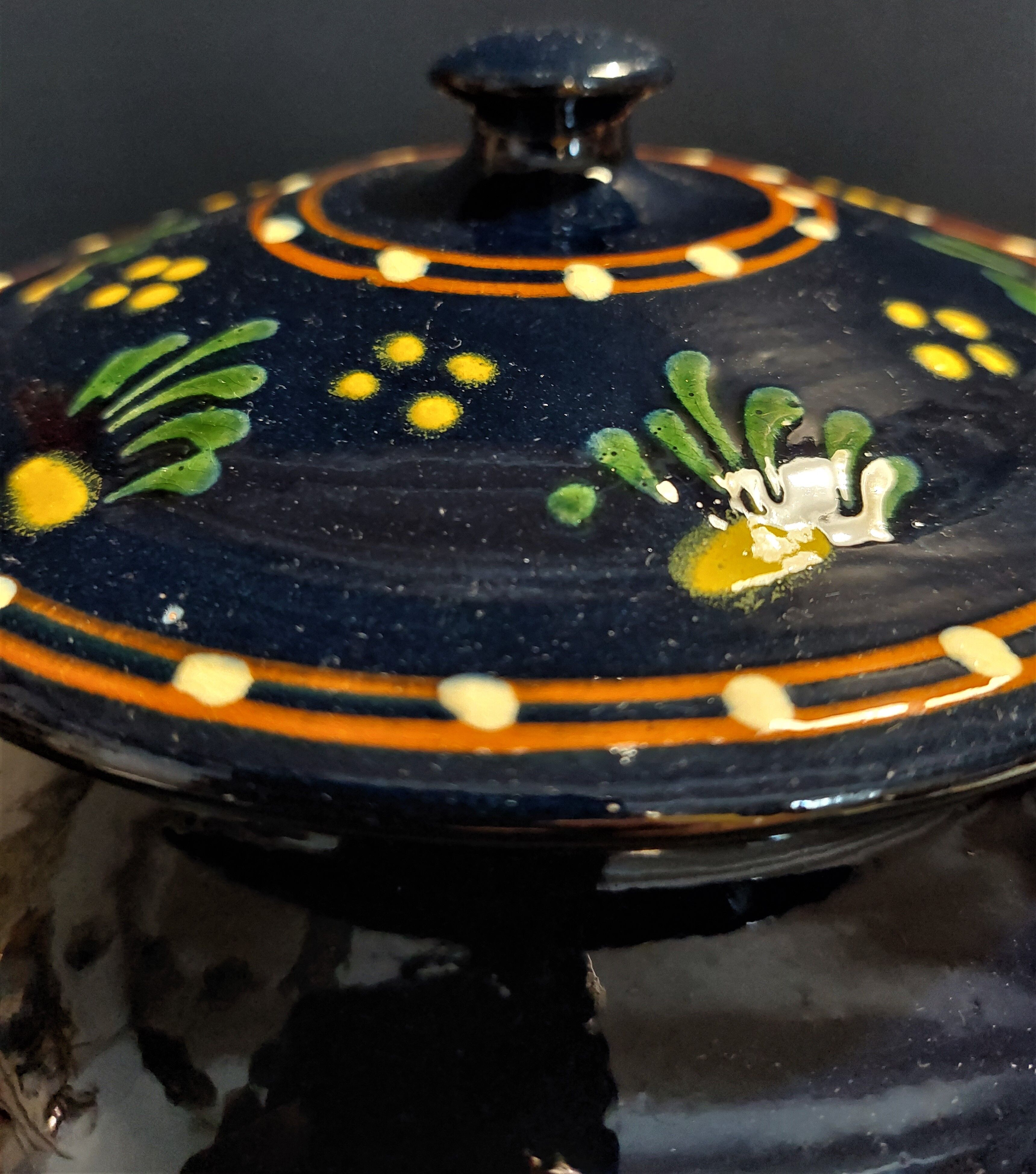 Soupière terre cuite vernissée Alsace