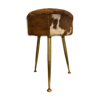Tripod cowhide stool