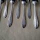 Box of 12 teaspoons in silver metal Art Deco Style