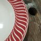 Plate Digoin Sarreguemines model Jacquot red