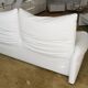 Cassina sofa model maralunga in white leather - 2-seater - with pouf