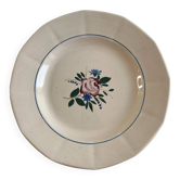Large Sarreguemines Digoin Flower hand-painted dish