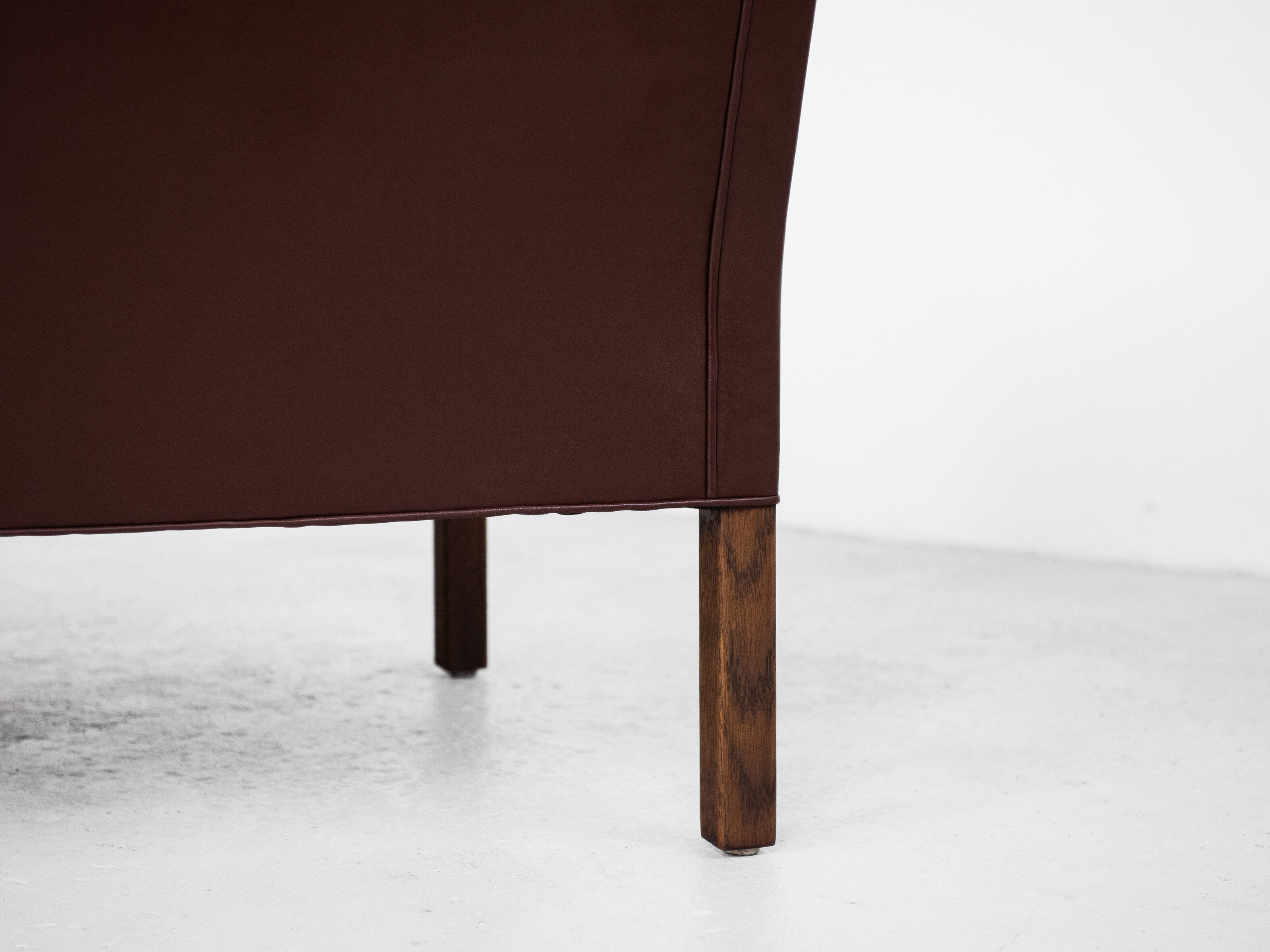 Danish 2-seater sofa in leather by Børge Mogensen for Fredericia