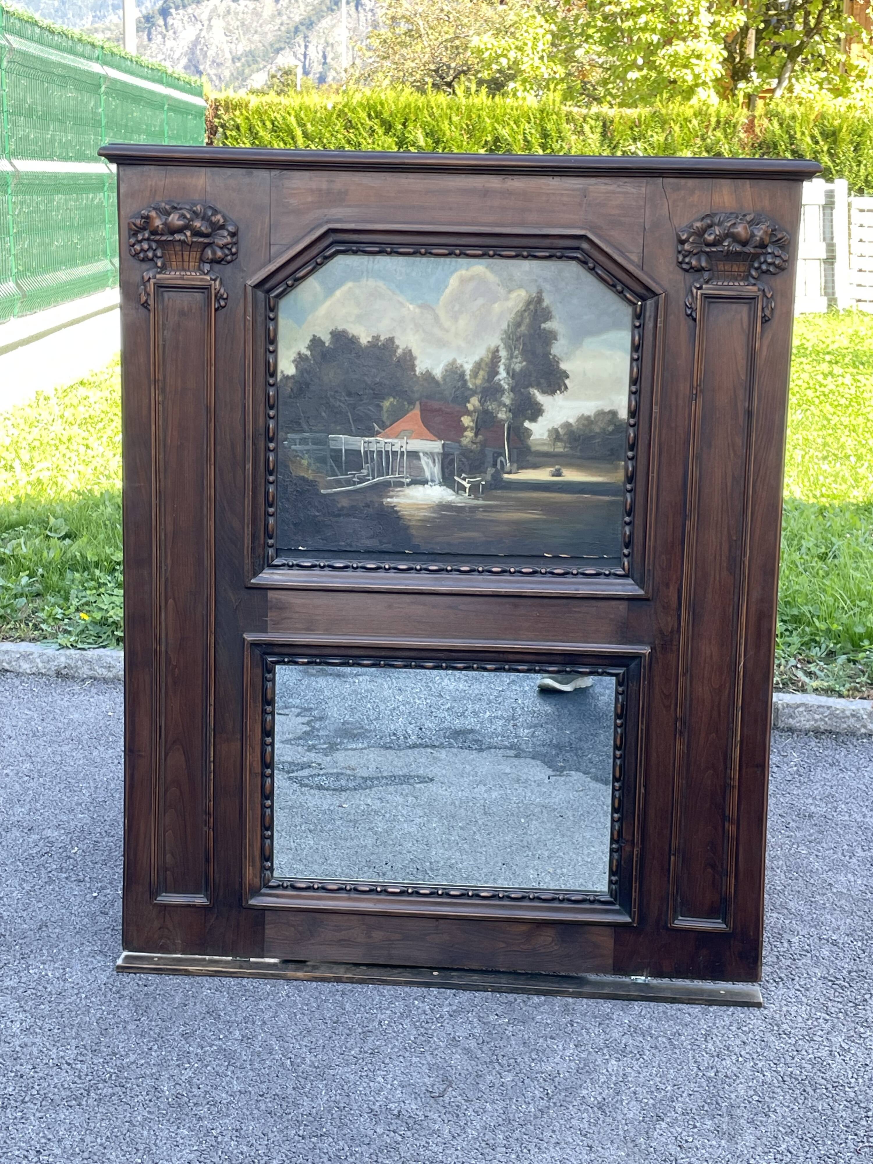 Large Mirror, Antique Trumeau