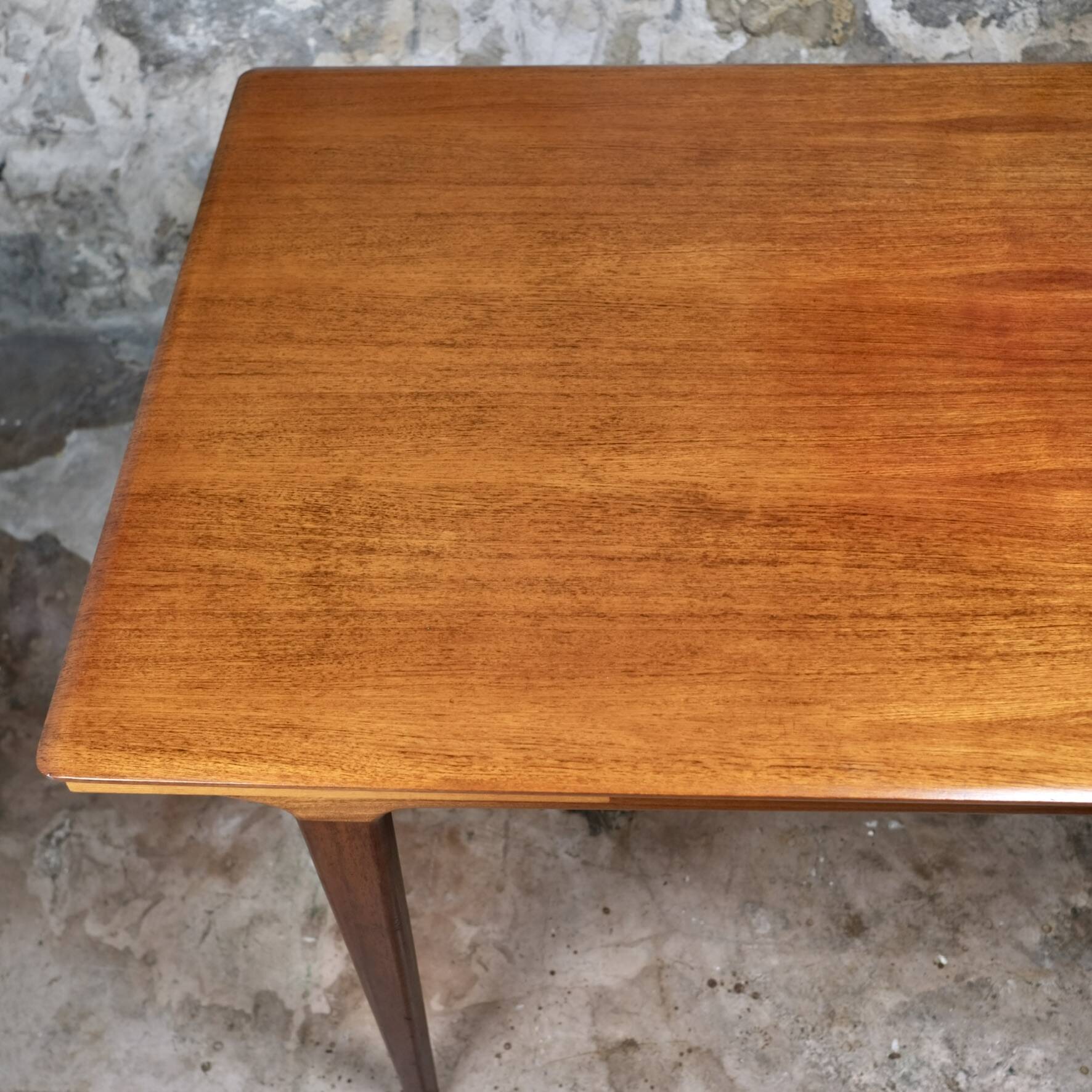 Scandinavian style teak dining table, LB Éditions, France, 1960