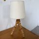 1960s rattan desk or table lamp