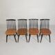 Set of 4 Fanett model slatted chairs, Tapiovaara, 1960s