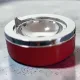 Vintage Red Metal Ashtray Space Age - Caimi Brevetti Italy 1970