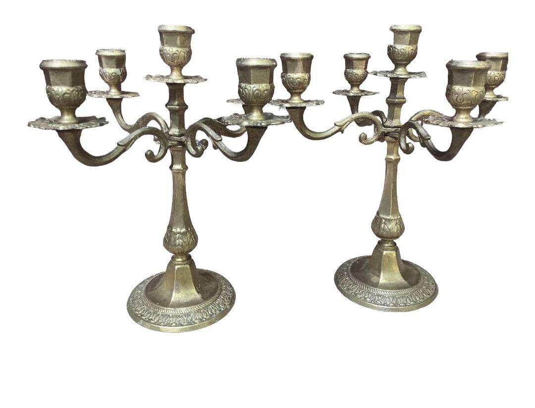 Pair of golden candlesticks