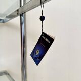 Italian Postmodern Chrome, Black Wood and Glass Shelf by Ponti Terenghi, 1980s