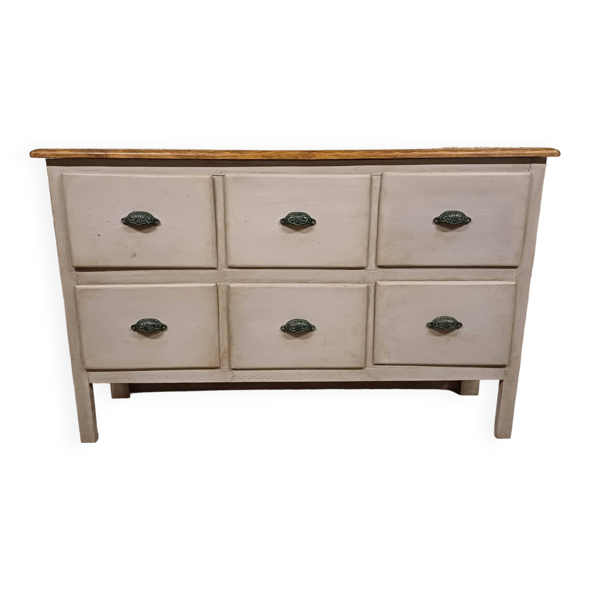 6-drawer craft cabinet with shell handles