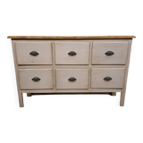 6-drawer craft cabinet with shell handles