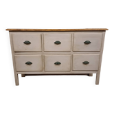 6-drawer craft cabinet with shell handles