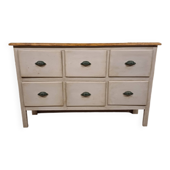 6-drawer craft cabinet with shell handles