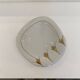 Paolo Traversi Ceramic & Gold Leaf Villari Tulip Plate Tray Vintage Italy 1