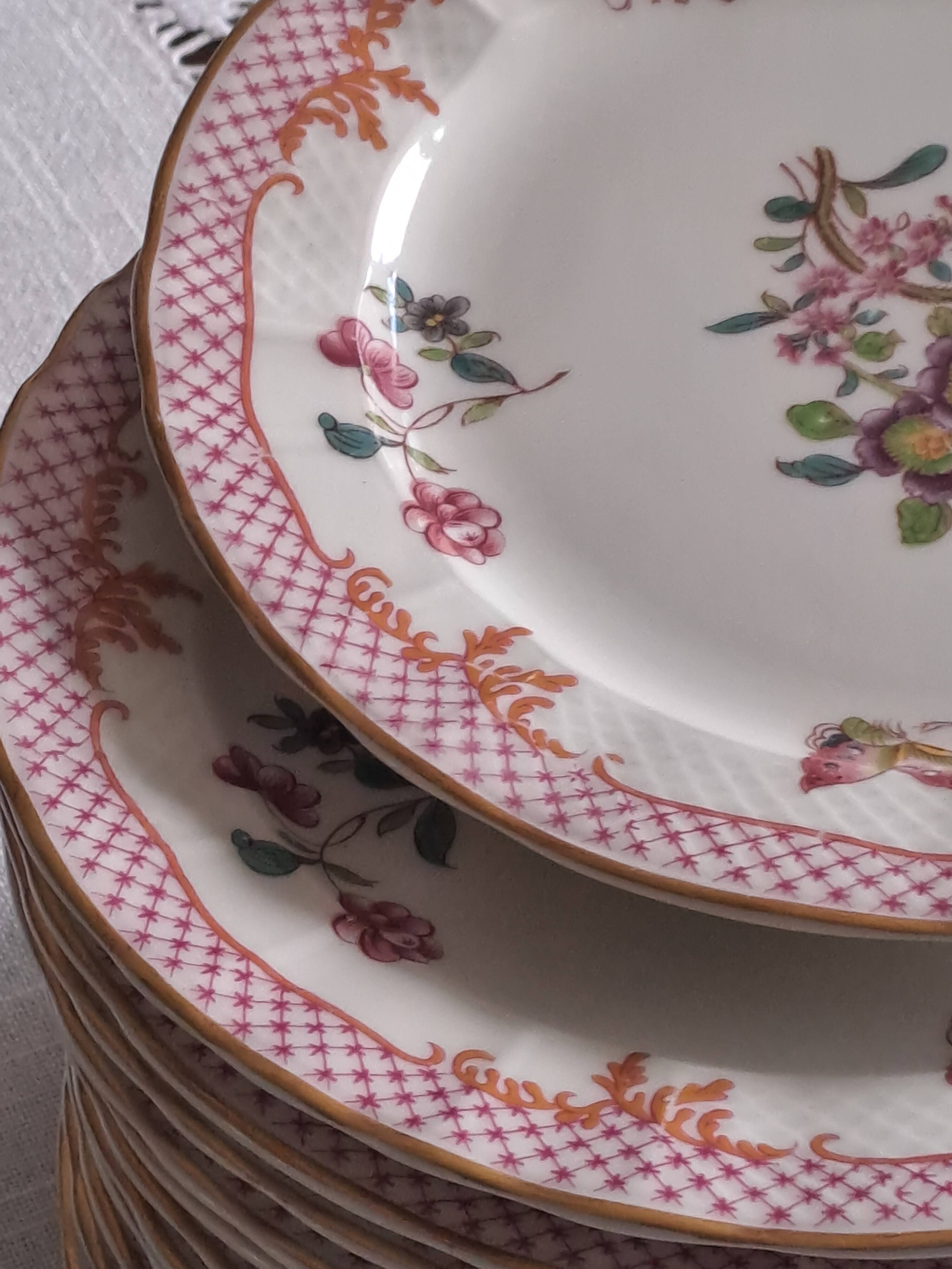Assiettes à dessert Bernardeaud Limoges _Compagnie des  Indes