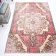 4x6 red turkish vintage rug, 4x6 handmade vintage rug