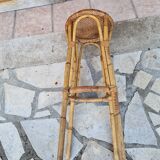Vintage rattan stool