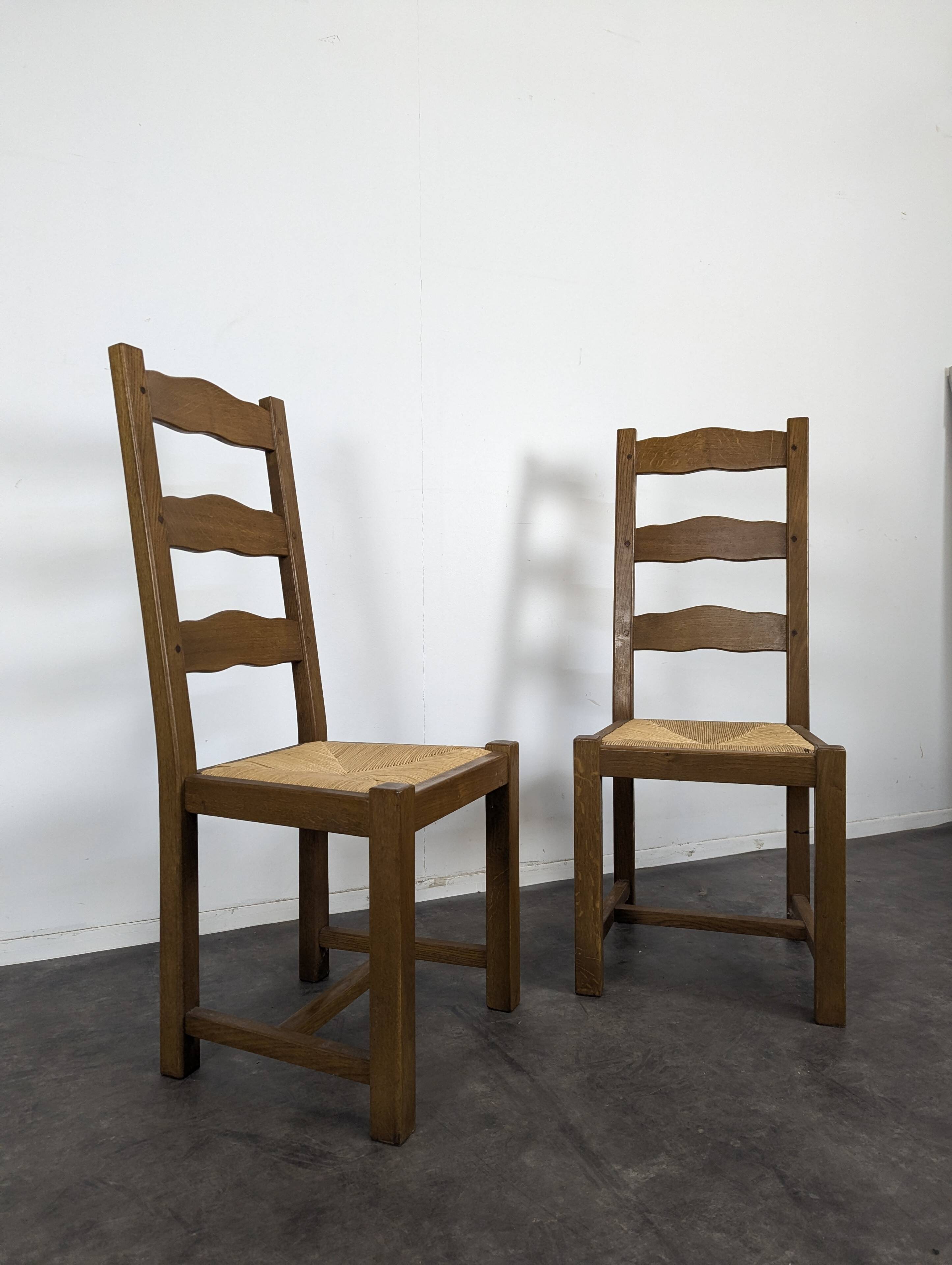 Pair of rush-seated chairs