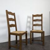 Pair of rush-seated chairs
