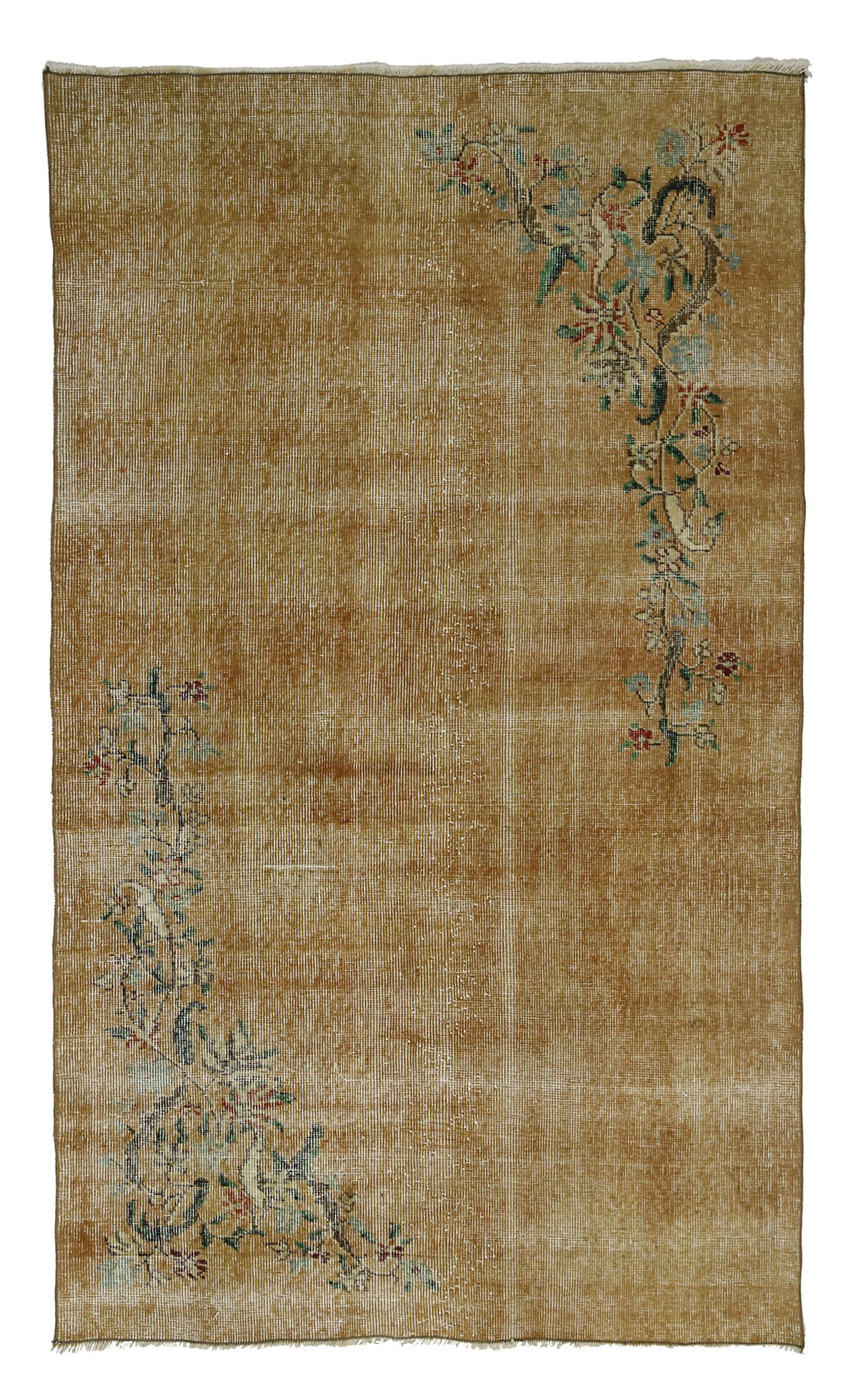 ONE-OF-A-KIND TURKISH HANDWOVEN VINTAGE RUG - RUSTIC VINTAGE CHARM 210X 124