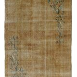 ONE-OF-A-KIND TURKISH HANDWOVEN VINTAGE RUG - RUSTIC VINTAGE CHARM 210X 124