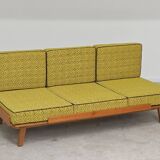 Banquette Daybed jaune vif par Drevotvar, ex Tchécoslovaquie 1960