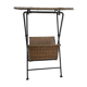 Folding sofa end in metal and wicker - vintage 1960