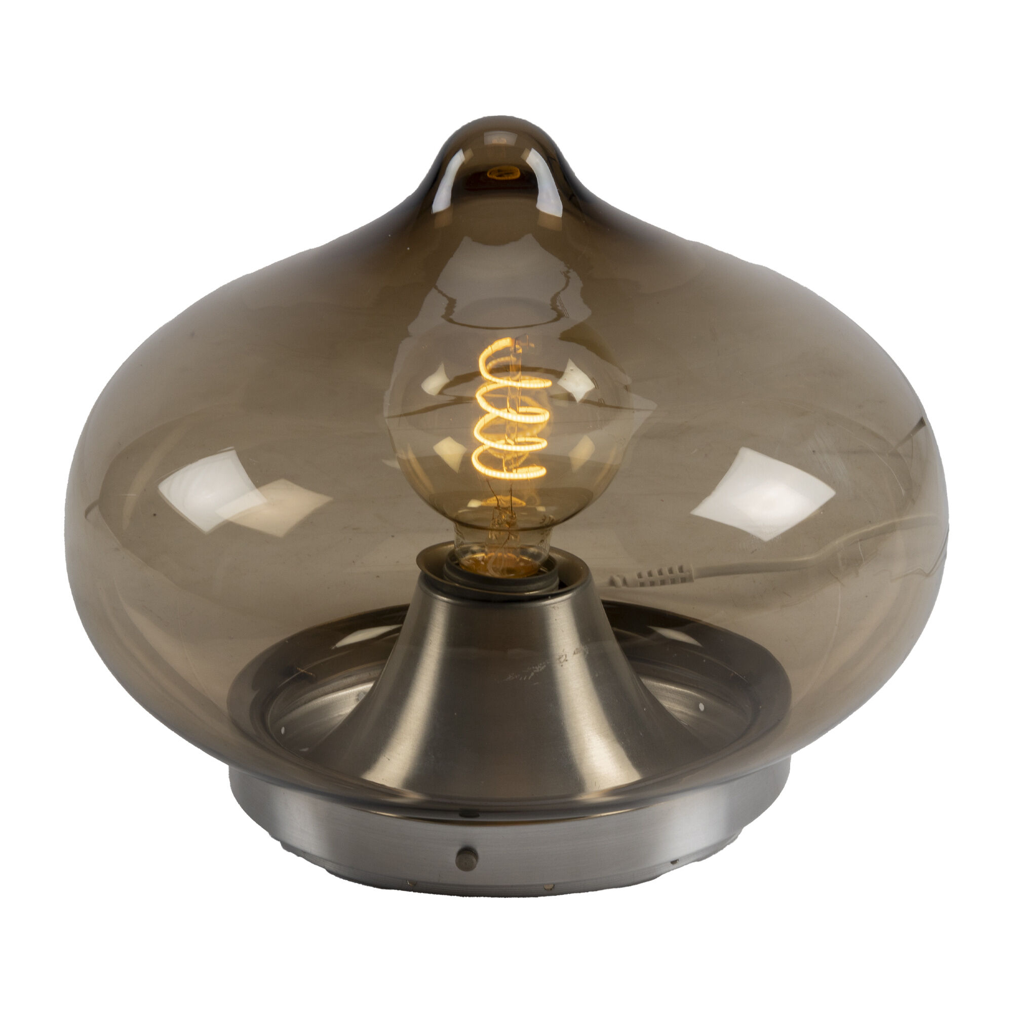 Brown glass 'drop' dijkstra lamp